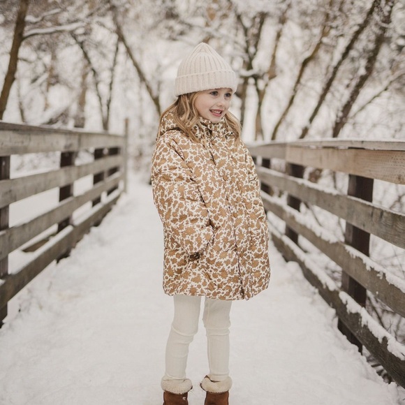 Rylee + Cru Other - NWT Rylee + Cru Puffer Jacket Gold Gardens Full Zip Winter Outdoors Biege 6-12M
